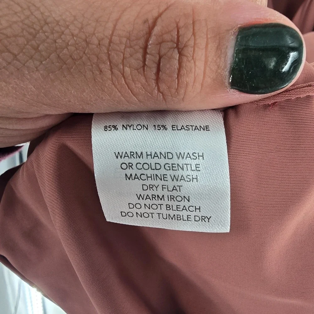 Tiger mist Dress Womens Medium dusty Rose Ruched Cut Out Adjustable - Picture 5 of 7